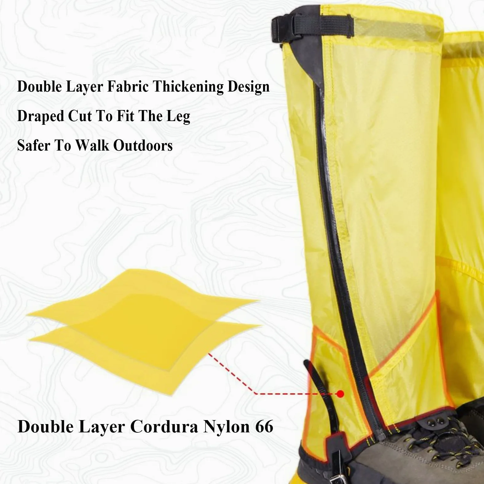 Polainas For Piernas, Polainas For Senderismo, Polainas For Senderismo En La Nieve, Cubiertas For Zapatos De Escalada, Camping, Granja, Mordeduras Antiserpientes, Cubiertas For Zapatos Al Aire Libre