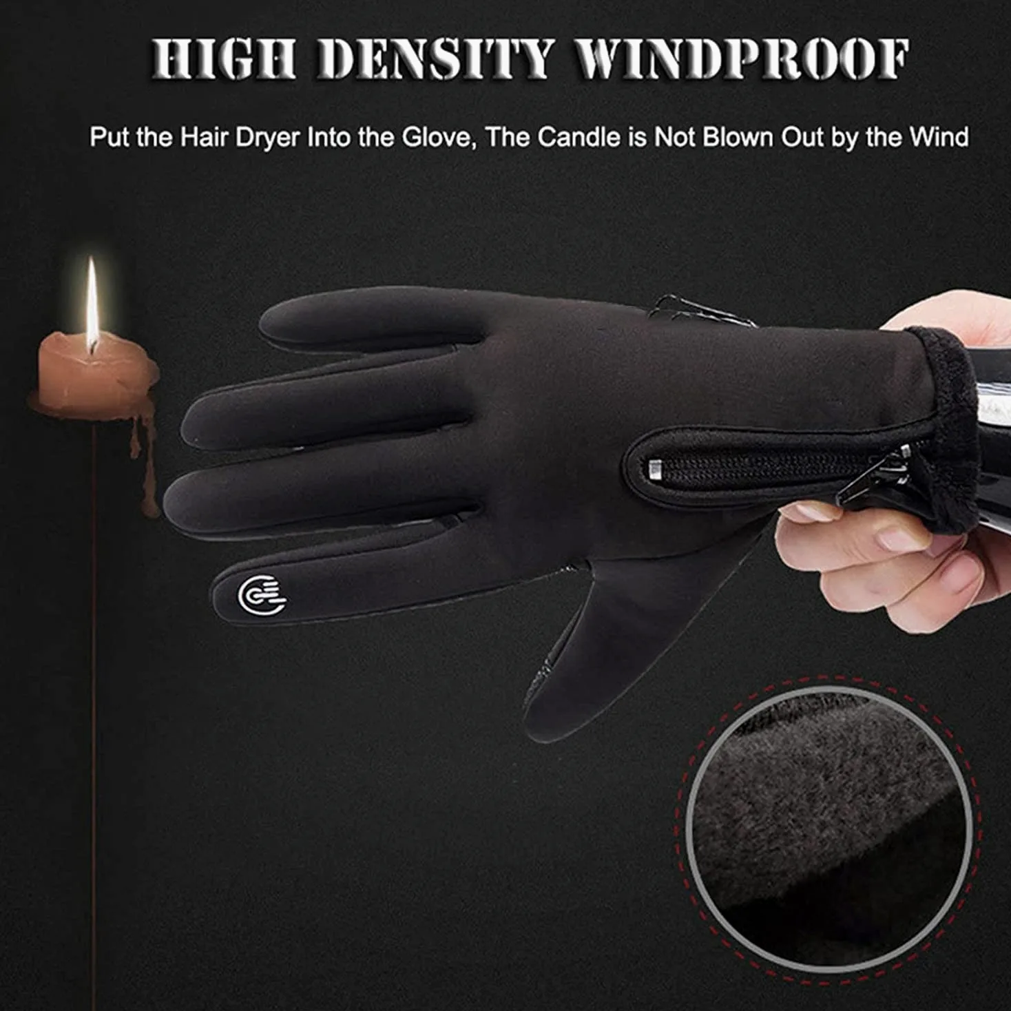 Guantes, Guantes de invierno, Guantes de ciclismo cálidos de invierno, Guantes de pesca de dedo completo, Guantes de hombre de pesca de pantalla táctil cálidos de invierno, Guantes antideslizantes a p