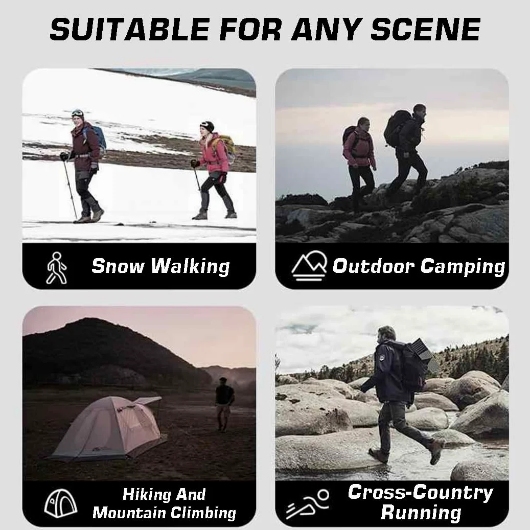 Polainas For Piernas, Ligeras Y Resistentes Al Viento, Polainas For Nieve Ajustables, Disponibles For Hombres Y Mujeres, For Senderismo, Esquí, Caminatas, Escalada Y Nieve En La Montaña