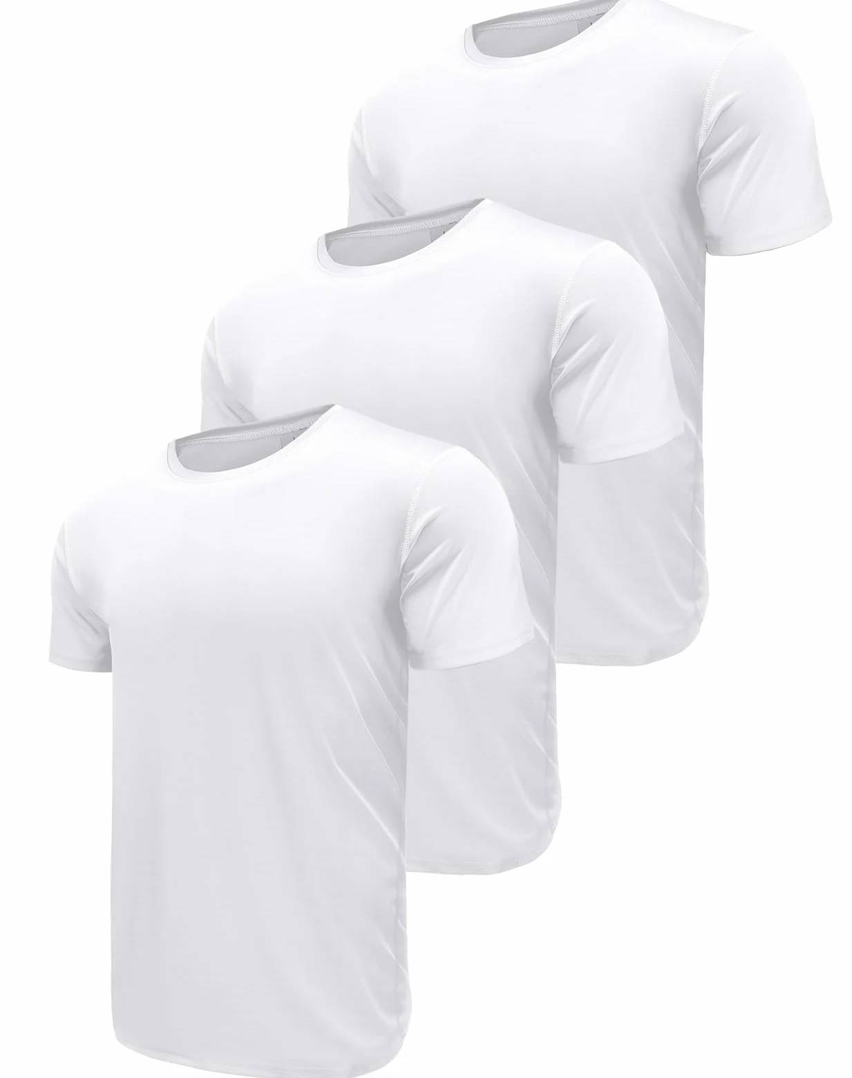 Boyzn Pack de 3 camisetas deportivas de manga corta para hombre, camiseta funcional, de secado rápido, transpirable, camiseta deportiva, camiseta de entrenamiento para correr, entrenamiento,
