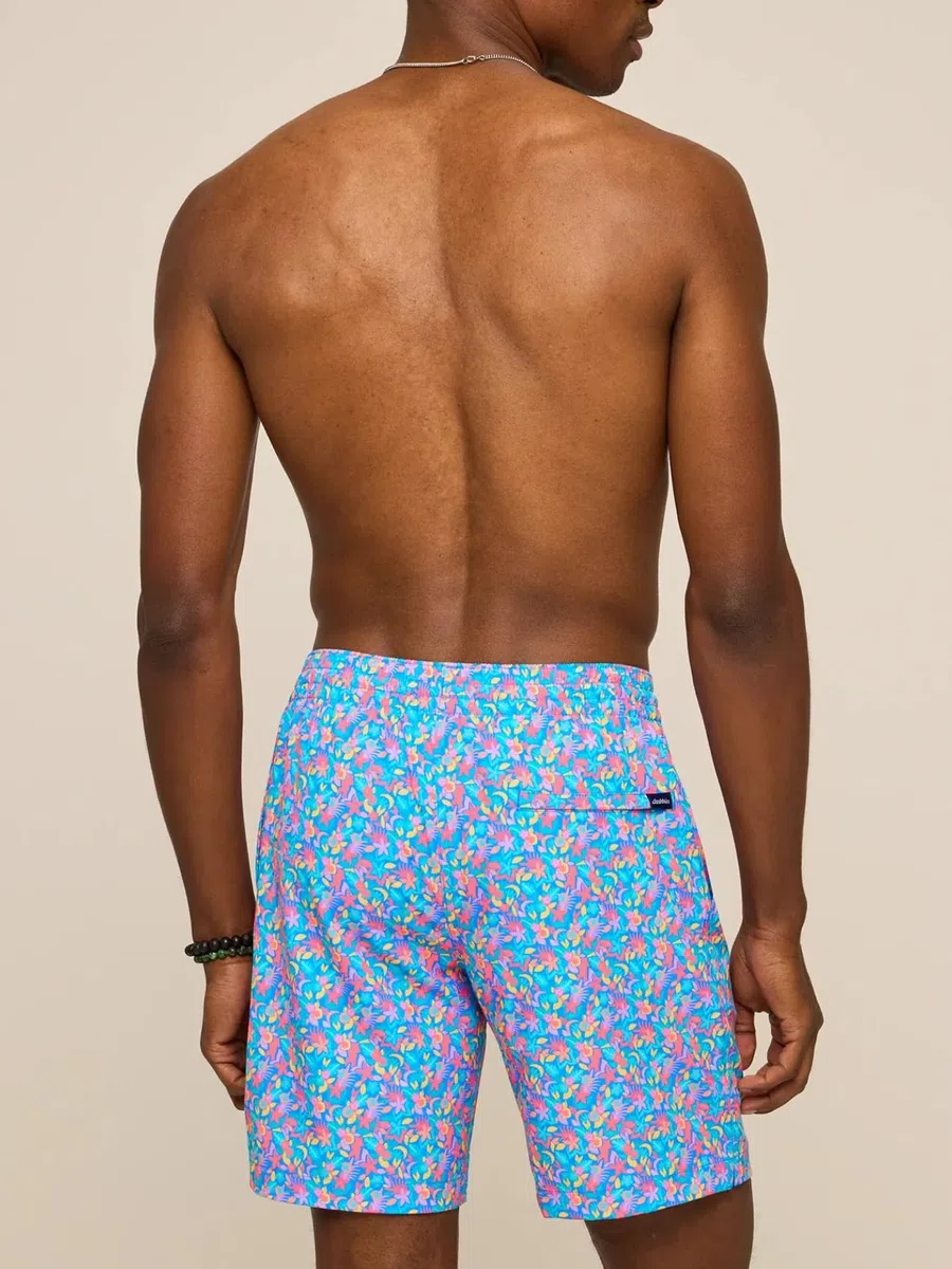 Chubbies Traje de baño forrado para hombre de 7 pulgadas, pantalones cortos de natación y pantalones cortos para hombre con cintura elástica, elástico, forro tipo bóxer UPF 50+
