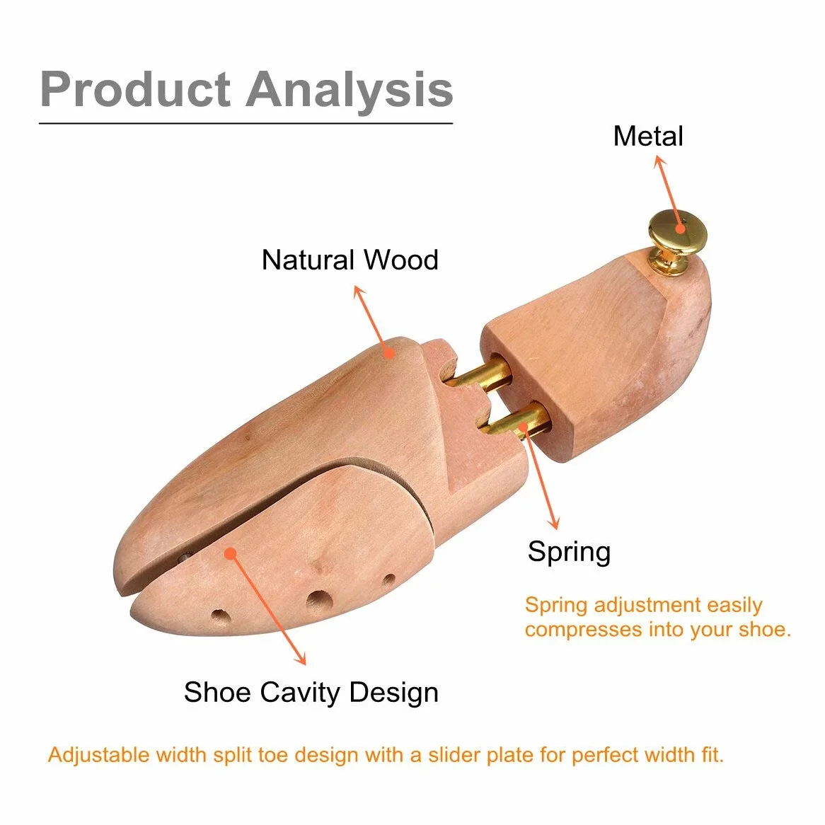 Horma para Ensanchar Zapatos Zapato de Madera Ajustable Árboles de 1 par de Zapatos de Madera Camilla de árbol Shaper Keeper Anti-Arruga 35-46/5-12/3-11.5 Hormas para Zapatos