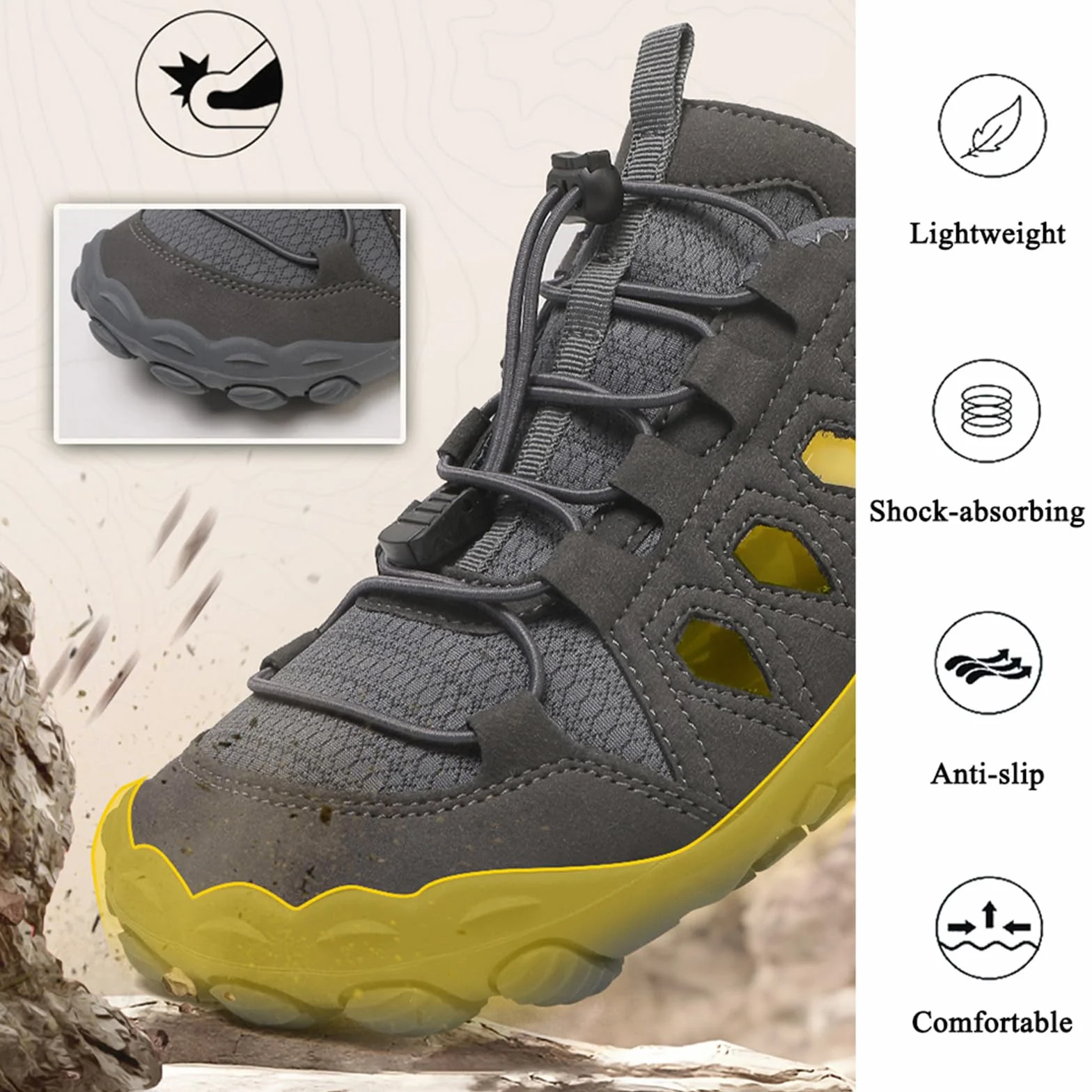 Fansu Zapatos de Agua Antideslizantes para Hombre Mujer Secado Rápido Transpirable Calzado Acuático