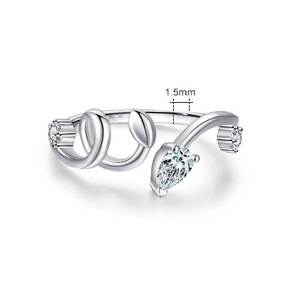 Anillo de oro para mujer, oro blanco, alianzas únicas con diamante cultivado en laboratorio, anillos de boda, elegantes anillos de oro real para mujer