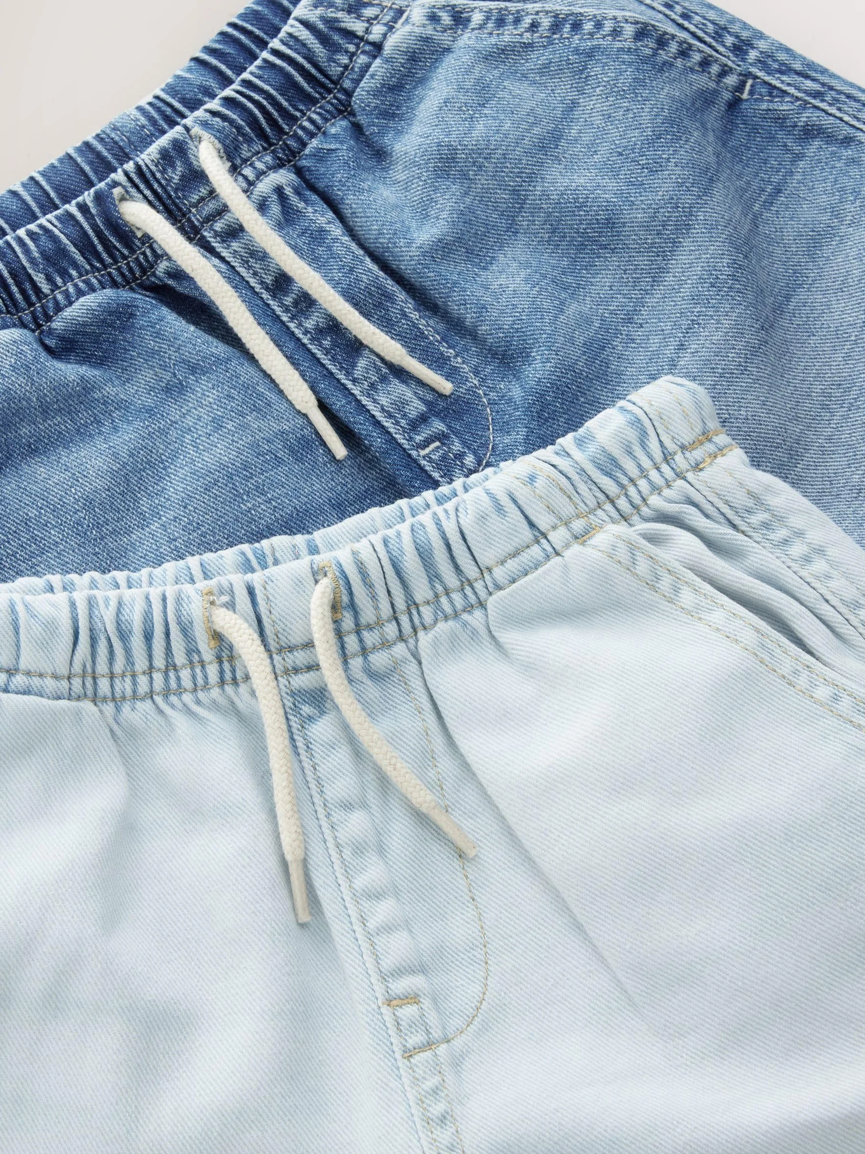 NEXT Niños Vaqueros Cortos Estilo Bermuda Cintura Elástica Pack de 2