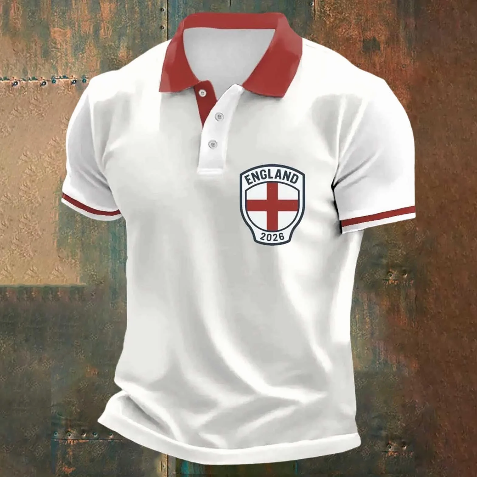 Camiseta Inglaterra fútbol niños manga corta cuello transpirable