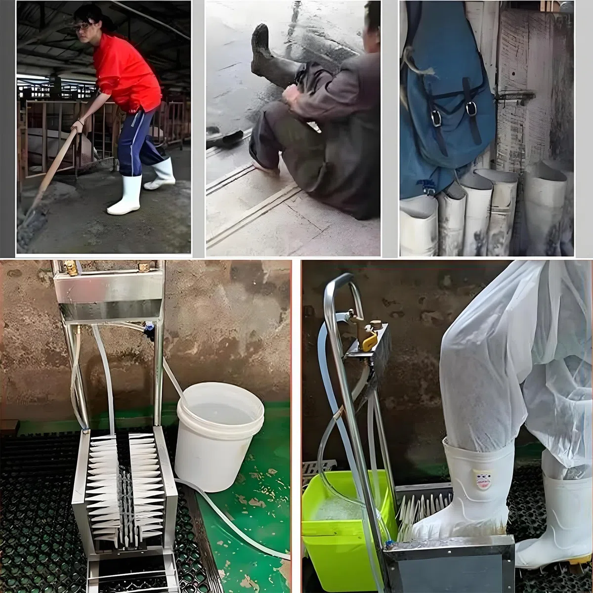 Herramienta de limpieza de zapatos con spray de agua, raspador de barro de acero inoxidable, 15 agujeros de pulverización, limpieza rápida sin doblar para caminos de jardín y granjas