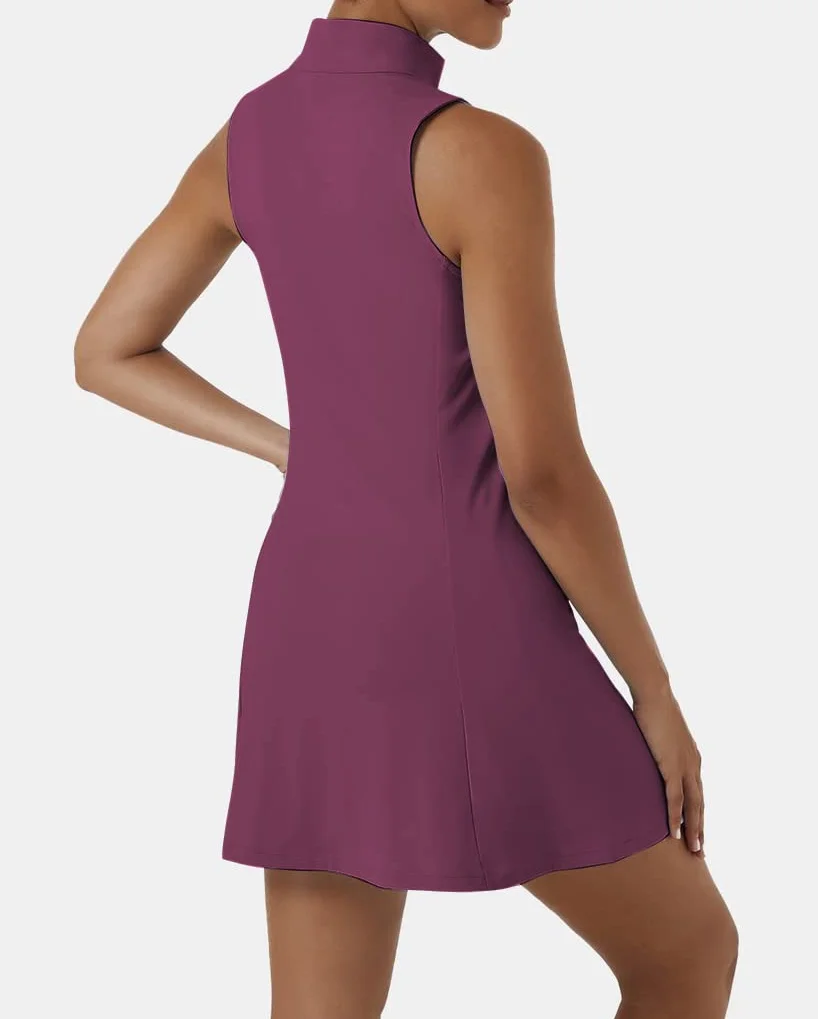 Vestido de Tenis para Mujer con Pantalones Cortos Integrados y Bolsillos
