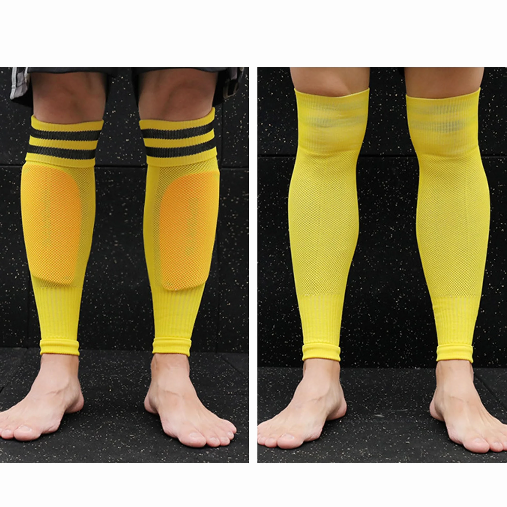 Medias deportivas hasta la rodilla, almohadillas de fútbol transpirables y suaves