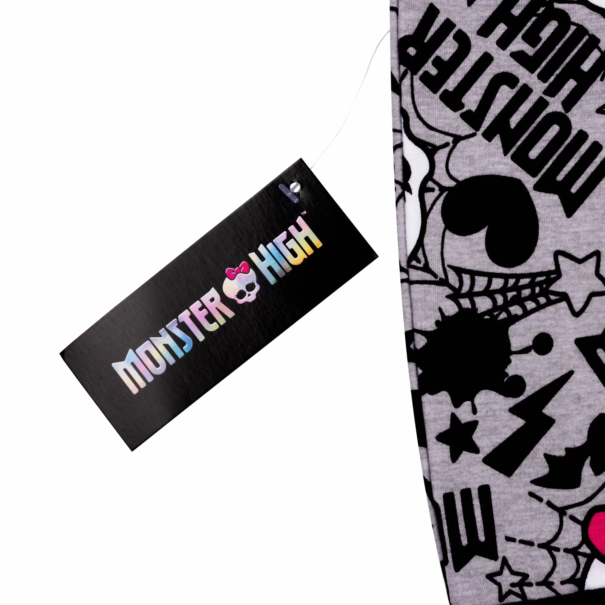 Monster High - Sudadera con capucha para niñas, color gris