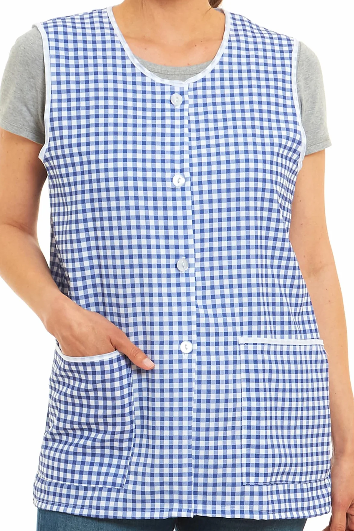 Delantal de cuadros para mujer, diseño de cuadros a través del diseño, con bolsillos delanteros, elegantes tabardos para mujer, delantales casuales para usar en el hogar, cocina, restaurantes