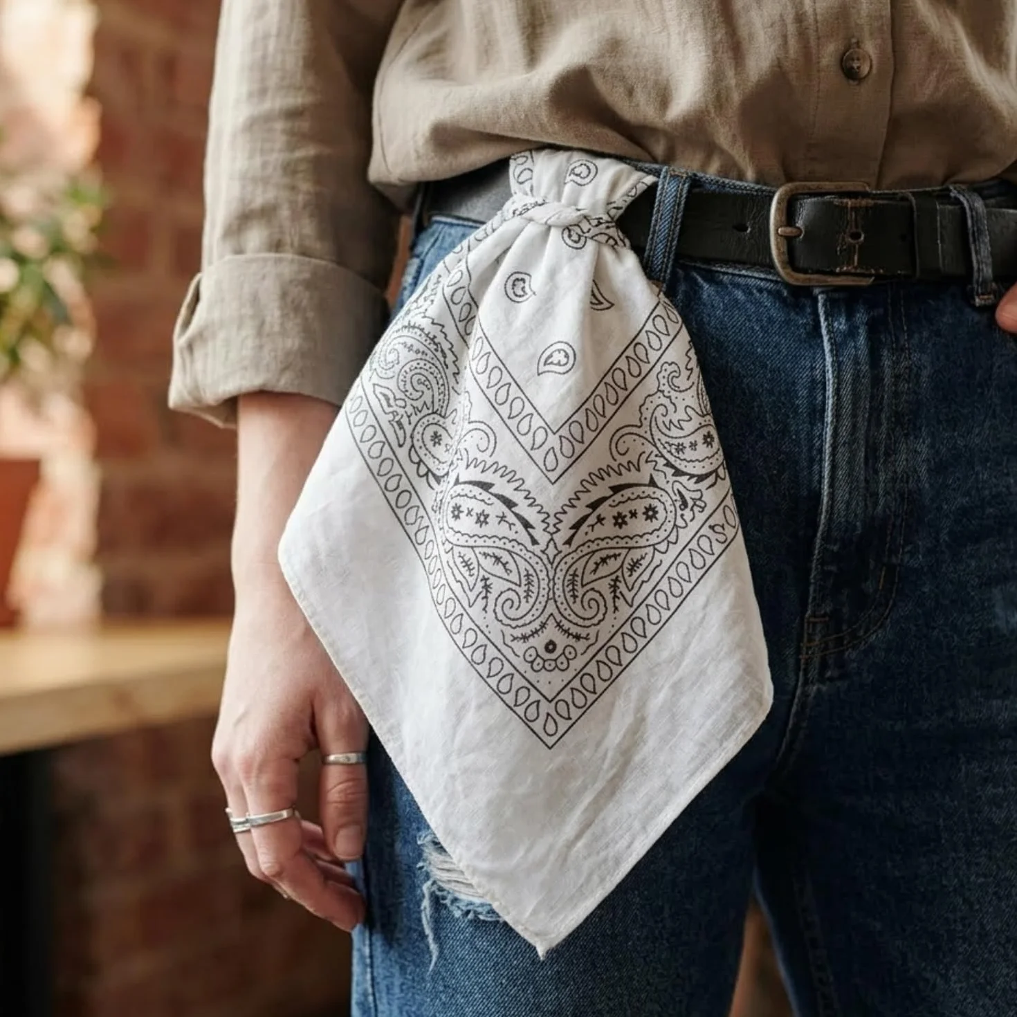 EUROXANTY Bandana de algodón Paisley 53x53 cm Pañuelo para cabeza hombre mujer