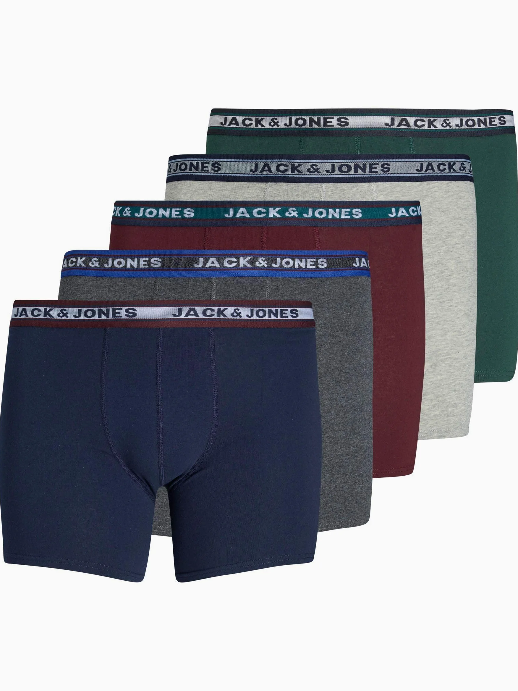 JACK & JONES Jacseth Solid Trunks 5 Pack Bóxer Hombre