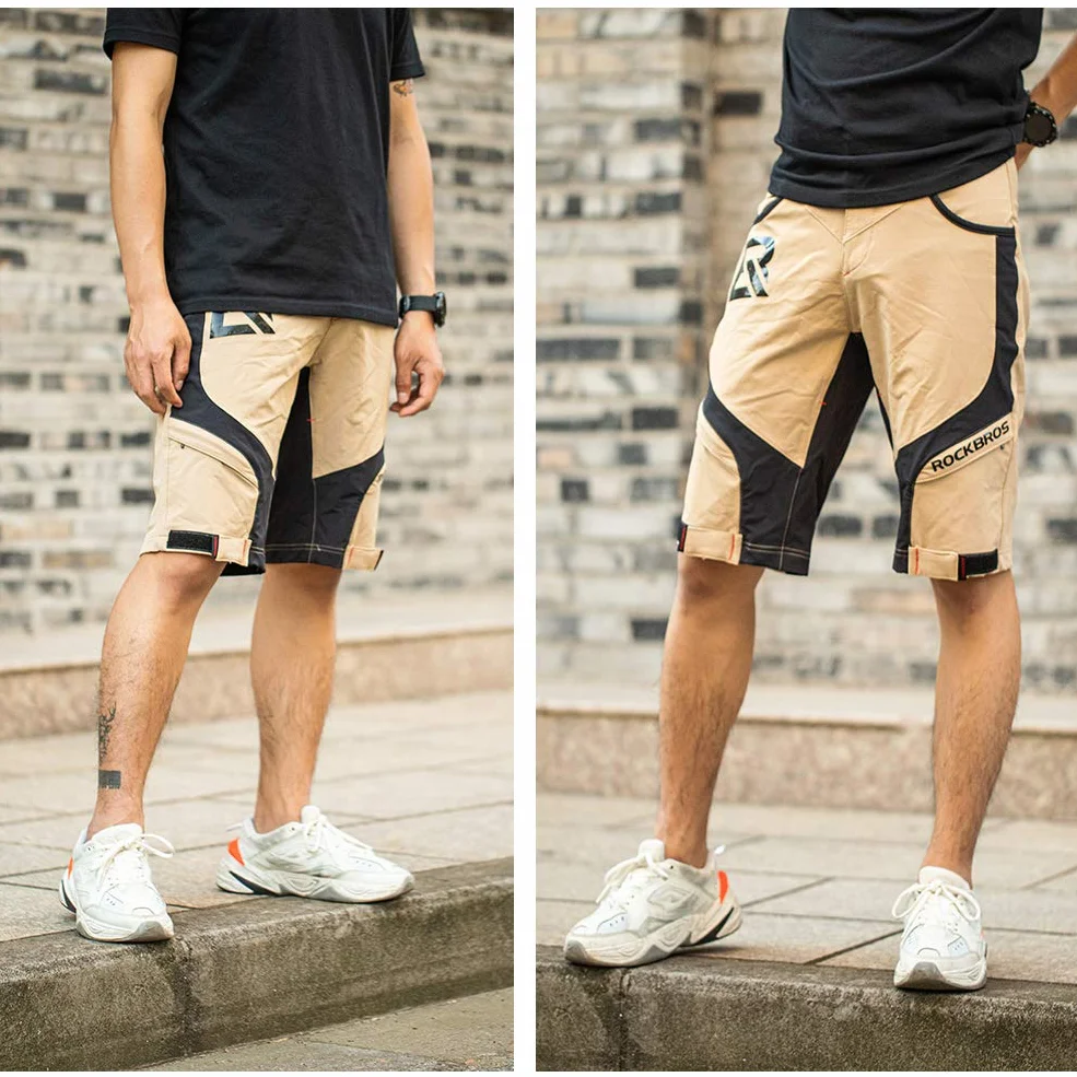 ROCKBROS Pantalones Cortos de Ciclismo 4D Acolchado con Ropa Interior de MTB Bicicleta Montaña Deporte para Hombres