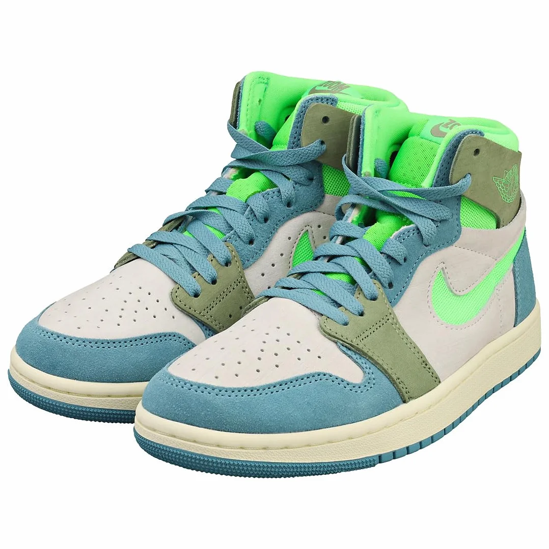 Nike Air Jordan 1 Mid Zoom CMFT 2 Cerulean OilGreen