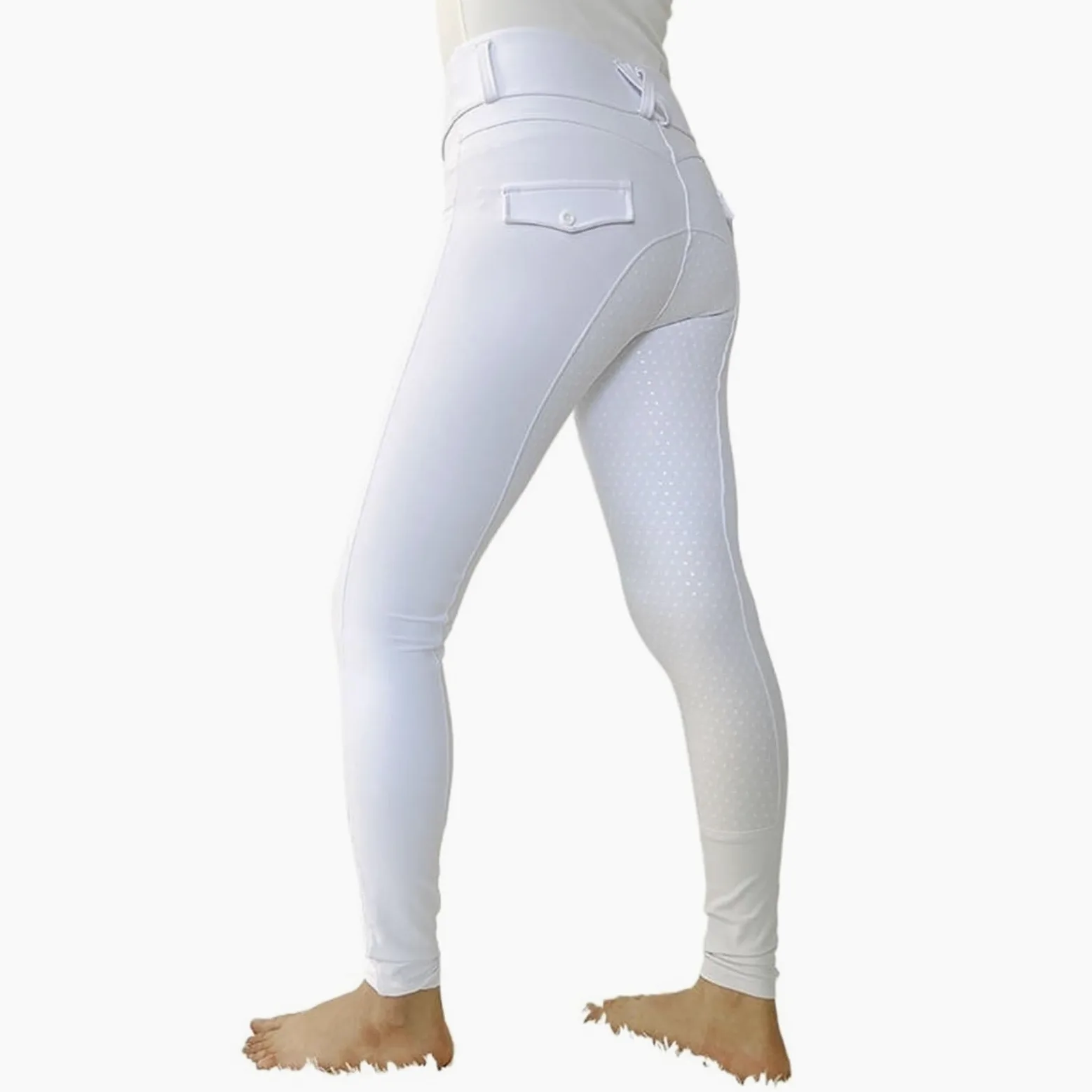 Mallas de equitación silicona for competición, con bolsillo, for mujer, for entrenamiento y Para Montar(Black riding pants,XL)