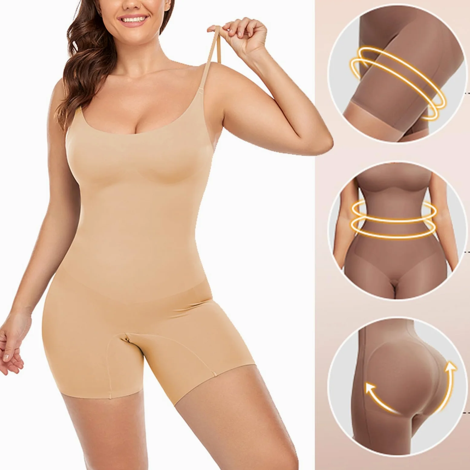 Prenda modeladora de Cuerpo Completo, Bragas Reductoras de Muslos para Levantamiento de glúteos, Entrenador de Cintura, Ropa Moldeadora de Control de Barriga, corsé, Camisolas