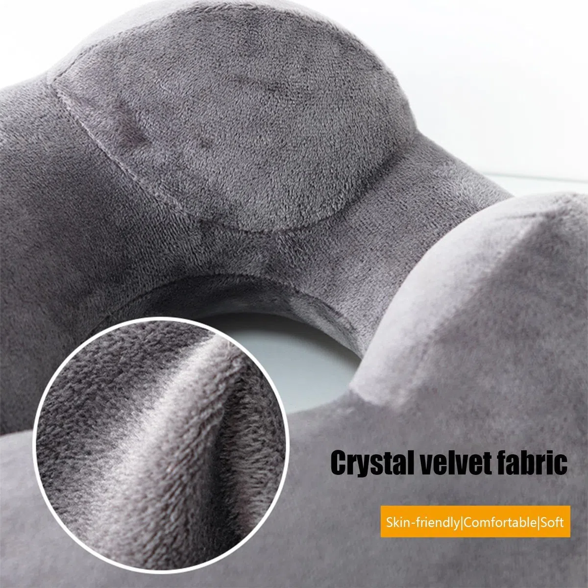 Almohada inflable de viaje para el cuello, reposacabezas ergonómico con bomba manual, funda lavable, bolsa compacta, solución de descanso perfecta para avión, coche, viaje por carretera, camping