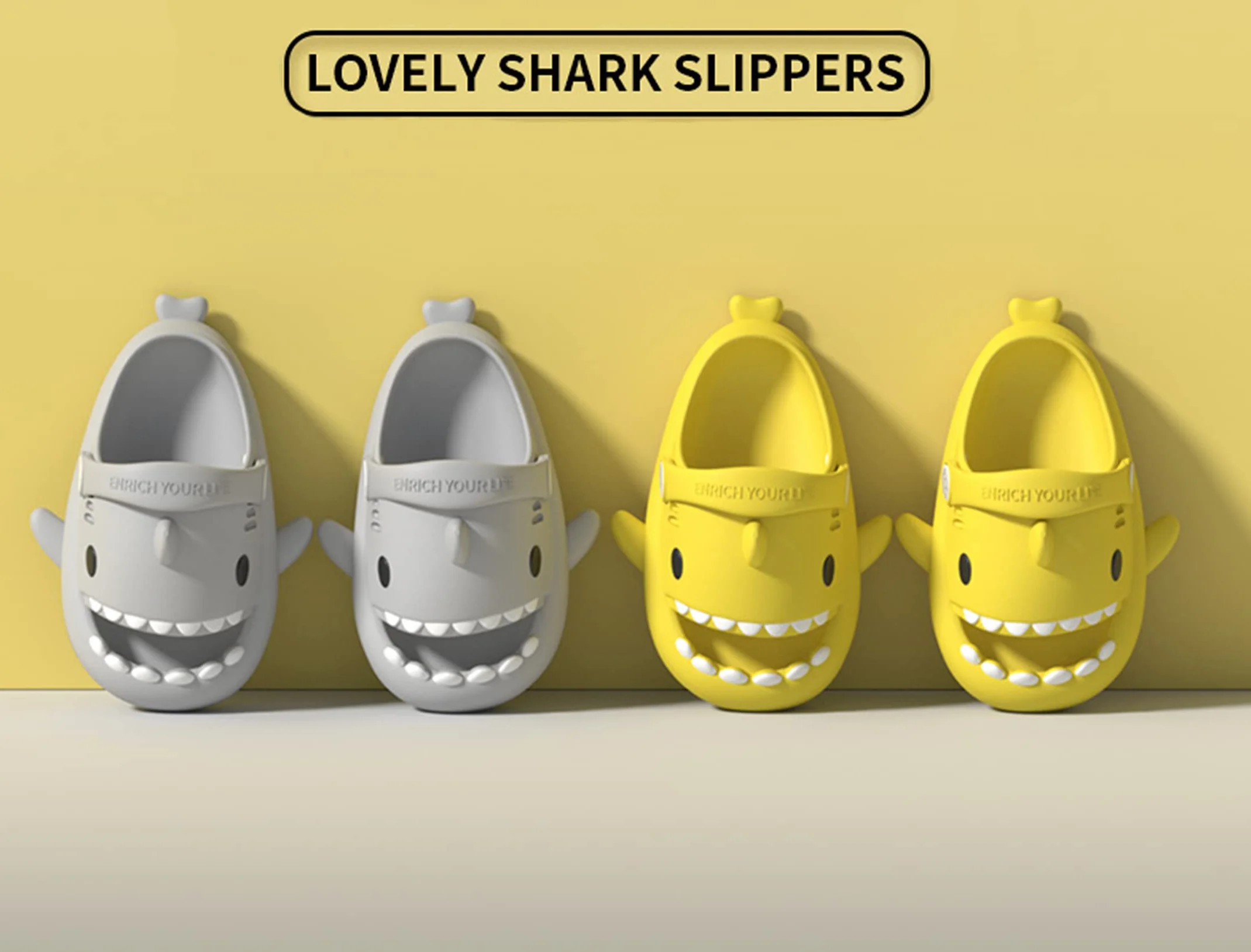 SMajong Chanclas de Playa para Niña Niño Zapatillas de Baño Antideslizante Zapatos de Piscina Ligero Verano Mules, A Amarillo, 25/26 EU
