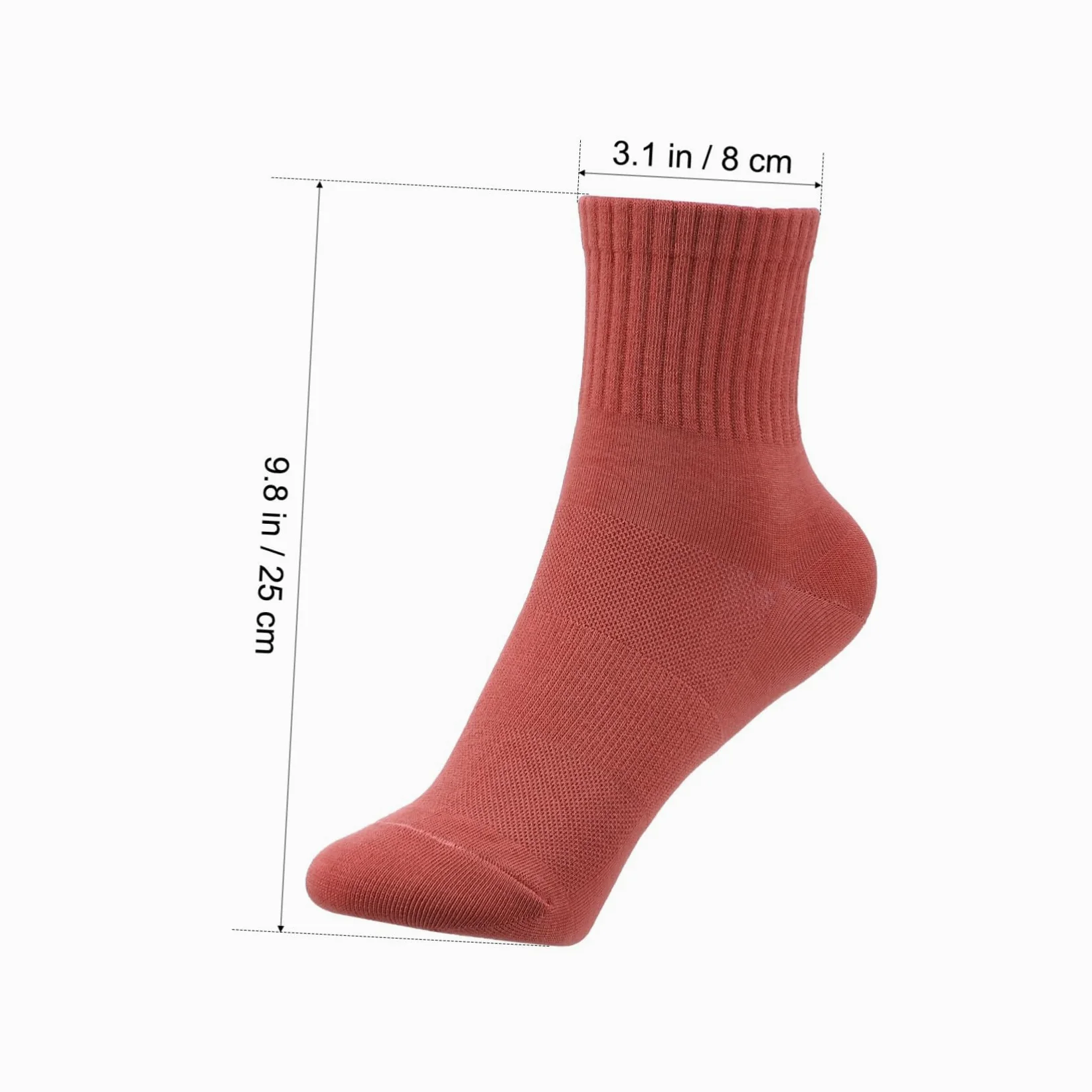 UKCOCO Calcetines de Algodón para Mujer, 10 Pares, Tubo Medio | Transpirables y Elásticos, Ajuste, para Fitness y Actividades Variadas