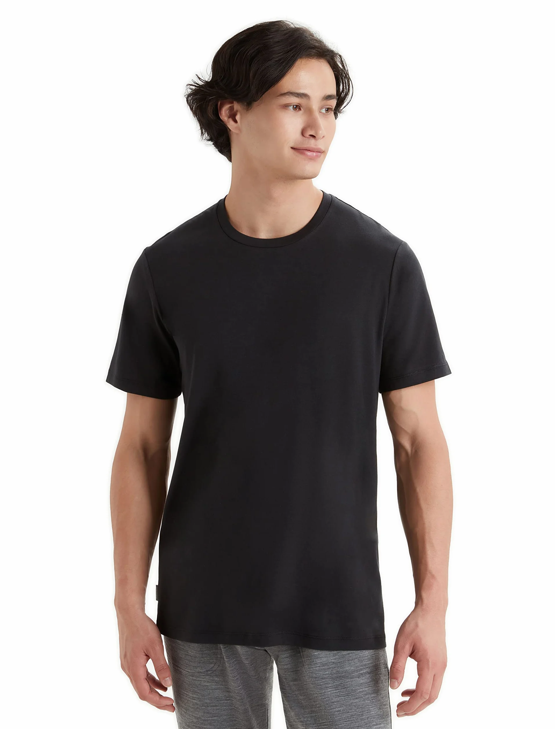 Icebreaker Camiseta Tencel Lyocell Algodón SS para Hombre - Uso Diario, Aventura, Gimnasio y Entrenamiento