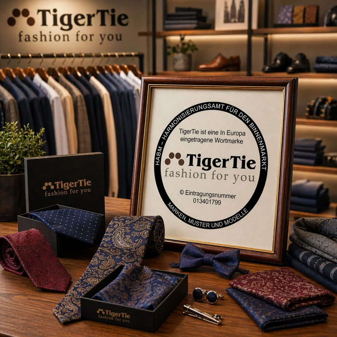 TigerTie Pajarita bebé monocolor talla 29-50 cm cuello ajustable caja almacenamiento