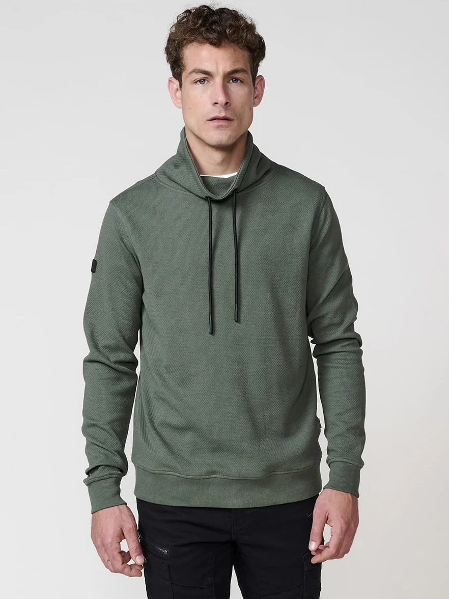 Koroshi Sudadera Hombre Cuello Alto con Cordón Ajustable 2521SU32