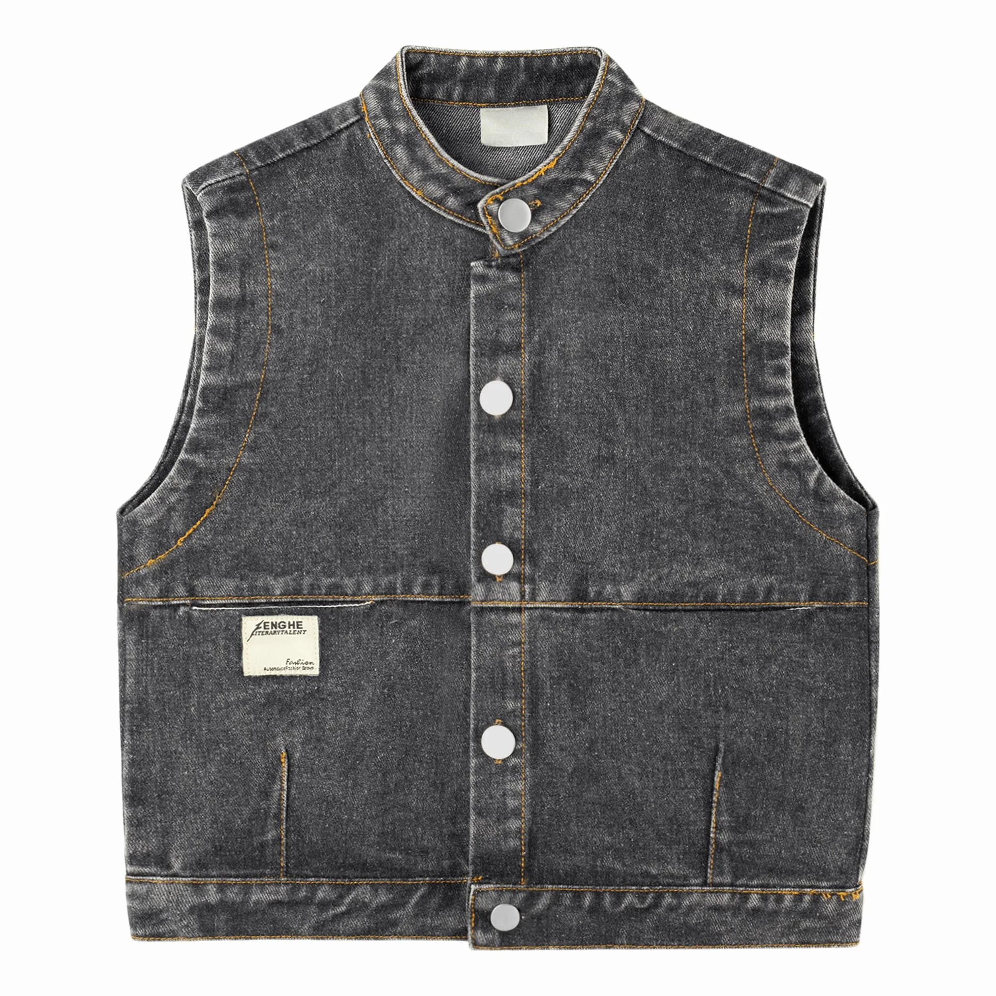 Chalecos de Mezclilla Sin Mangas para Bebé Niños Pequeños Primavera Otoño Chaqueta Clásica Casual