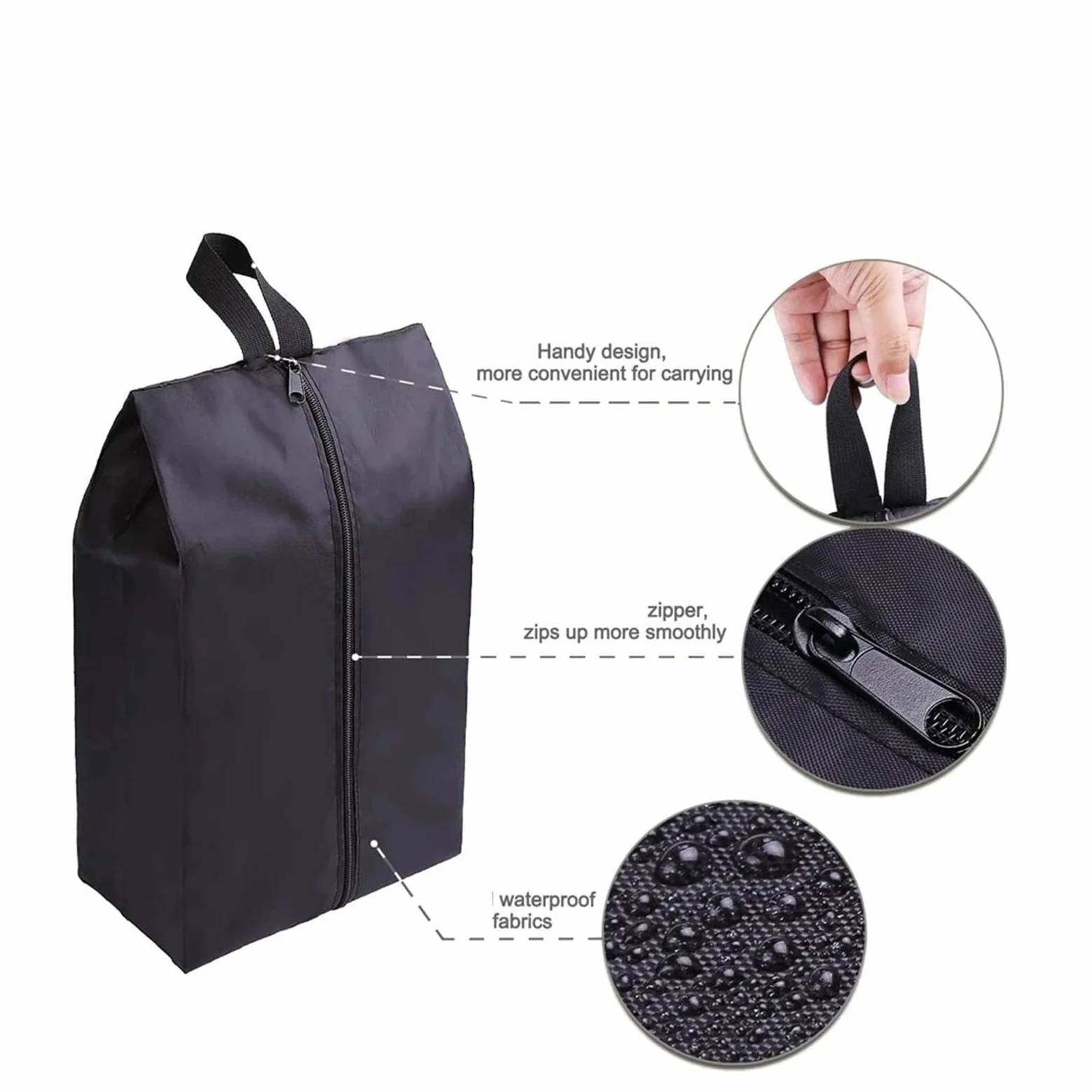 Bolsa para Zapatos Paquete de 2 o 4 Bolsas Almacenamiento Zapatos Impermeables Nailon portátiles