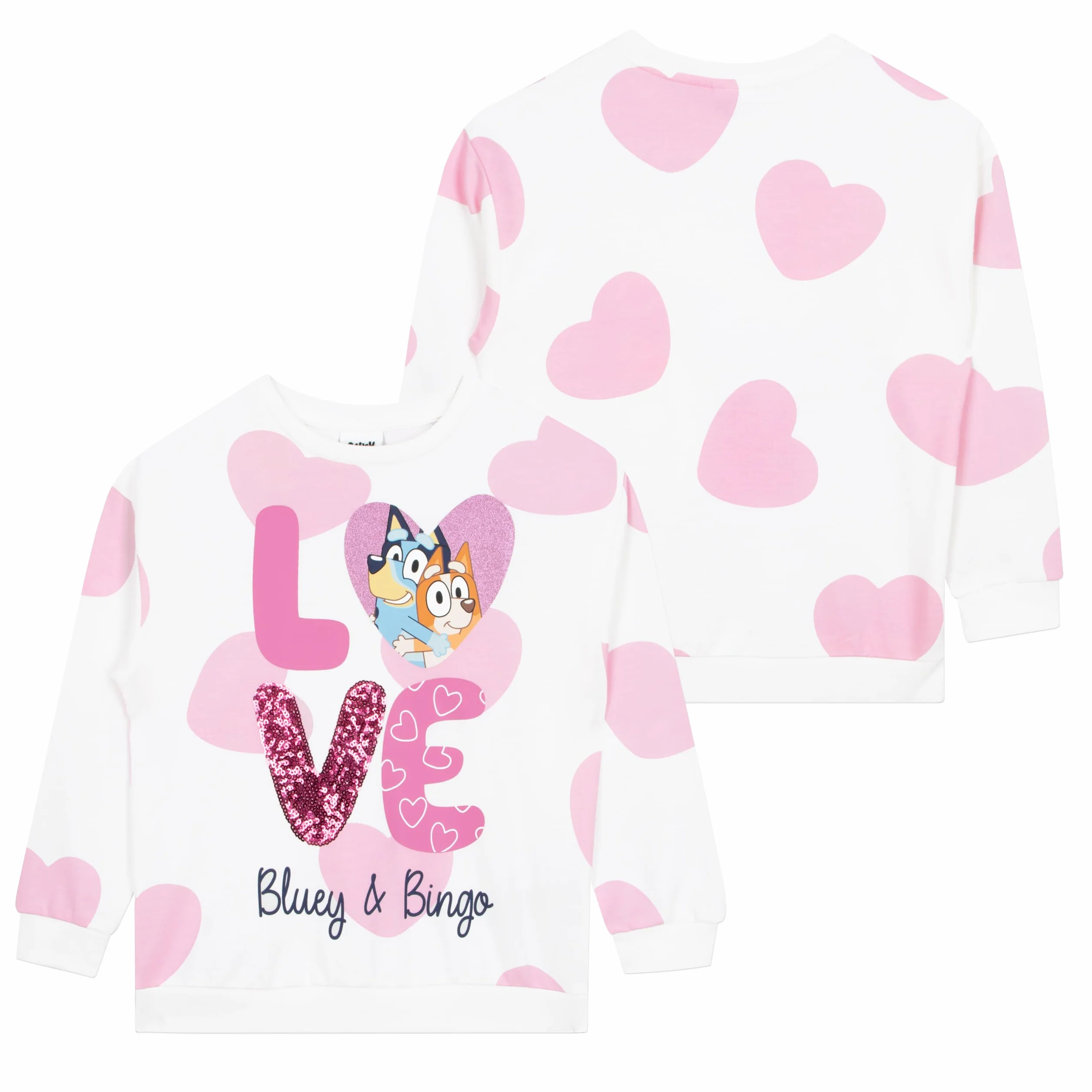 Bluey Bingo Sudadera Niña Blanca Verano