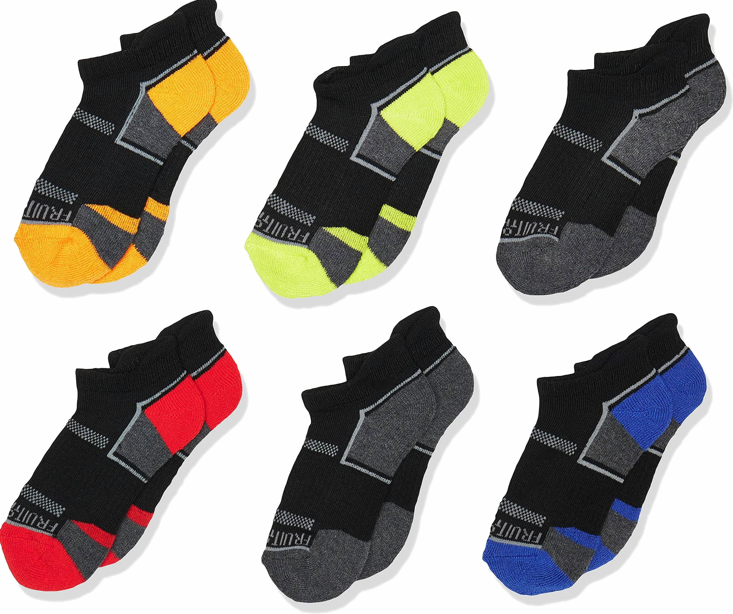 Fruit of the Loom - Calcetines de corte bajo, 6 pares