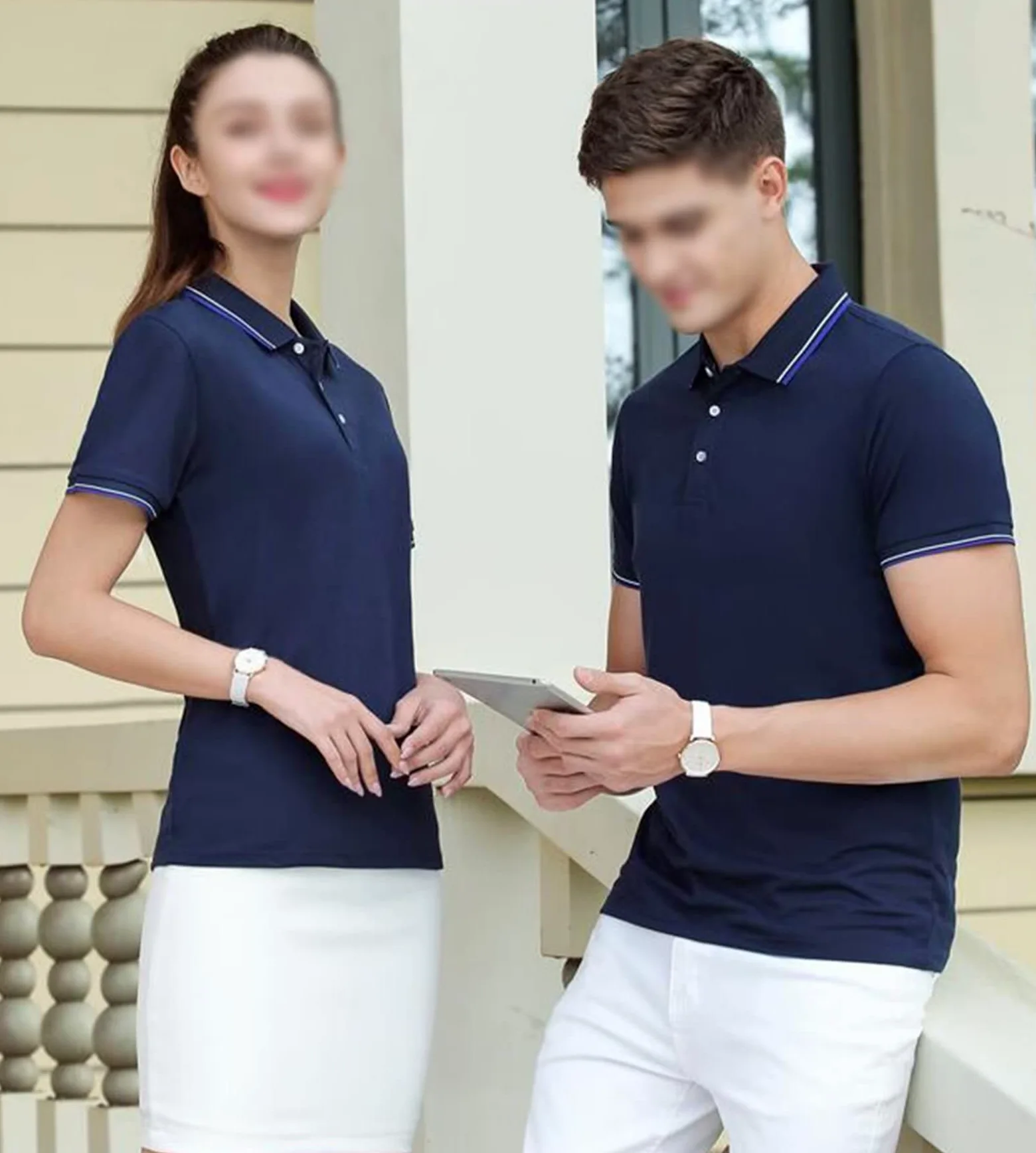 Camiseta para Hombre Mujer Polo de Golf de Manga Corta de Verano Transpirable Polo Tenis Paquete 3