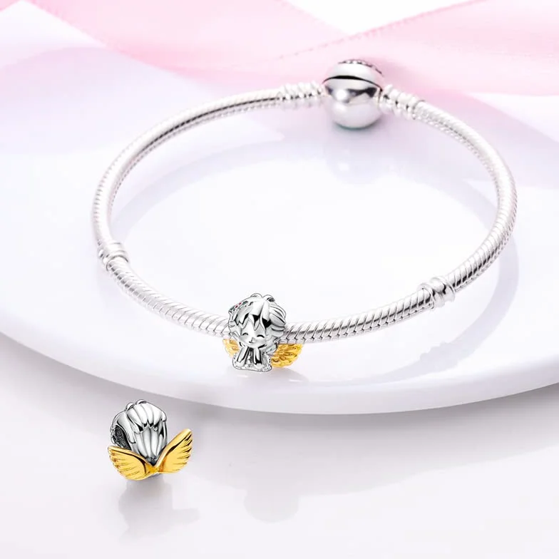 Charms Abalorios Colgante para mujer, plata de ley 925, compatible con pulseras y collares Pandora, compatible con pulseras europeas para mujeres y niñas