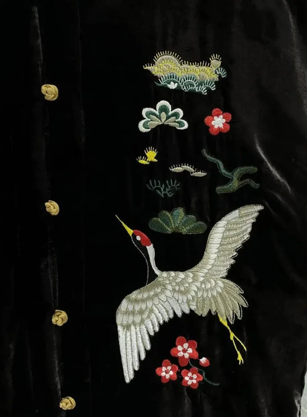 Chaqueta Primavera Estilo China Mujer Abrigo Terciopelo Negro Bordado Chino Chaquetas Informales Sueltas Moda Ropa Étnica Vintage