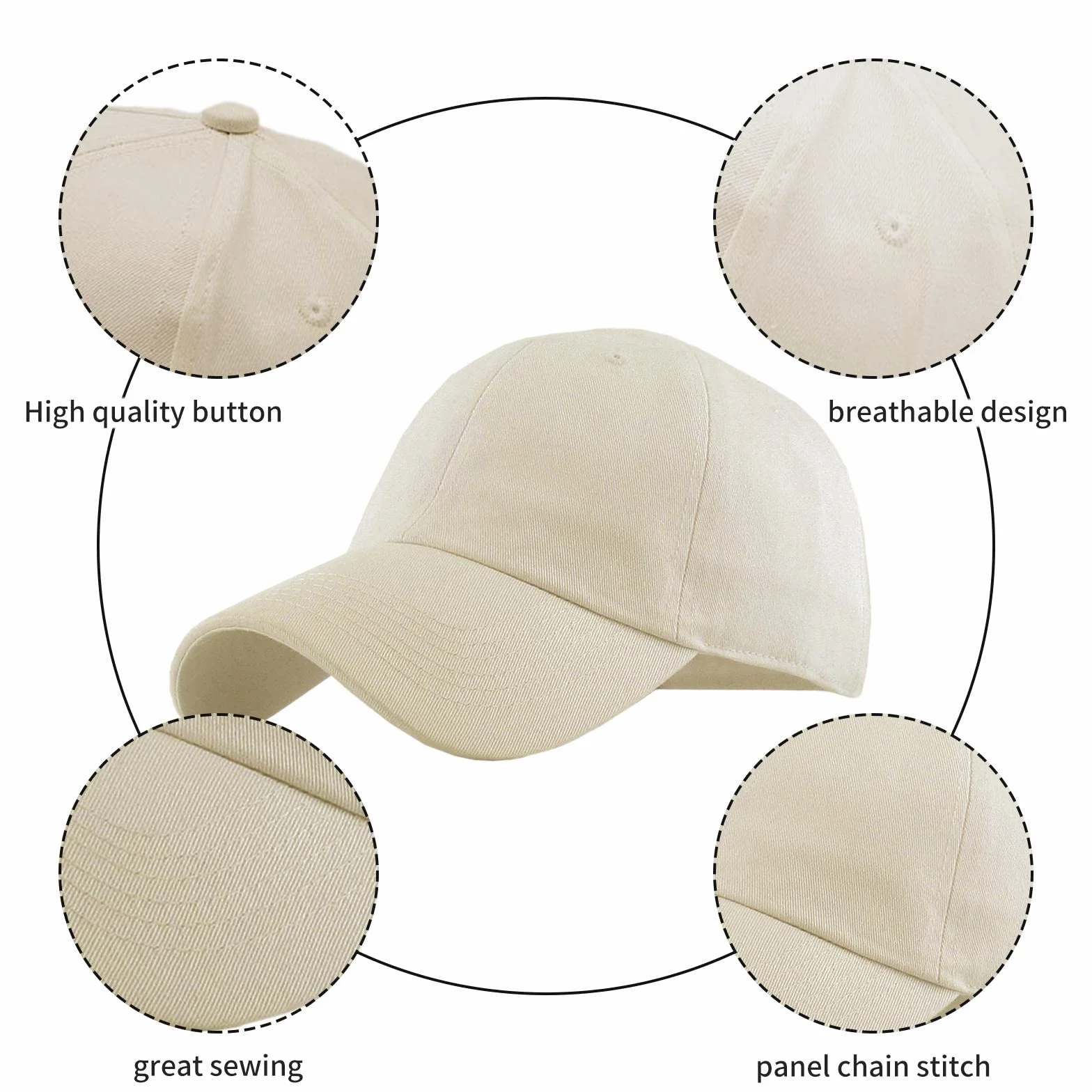EDTON Gorra de Béisbol Mujer Ajustable Clásica al Aire Libre