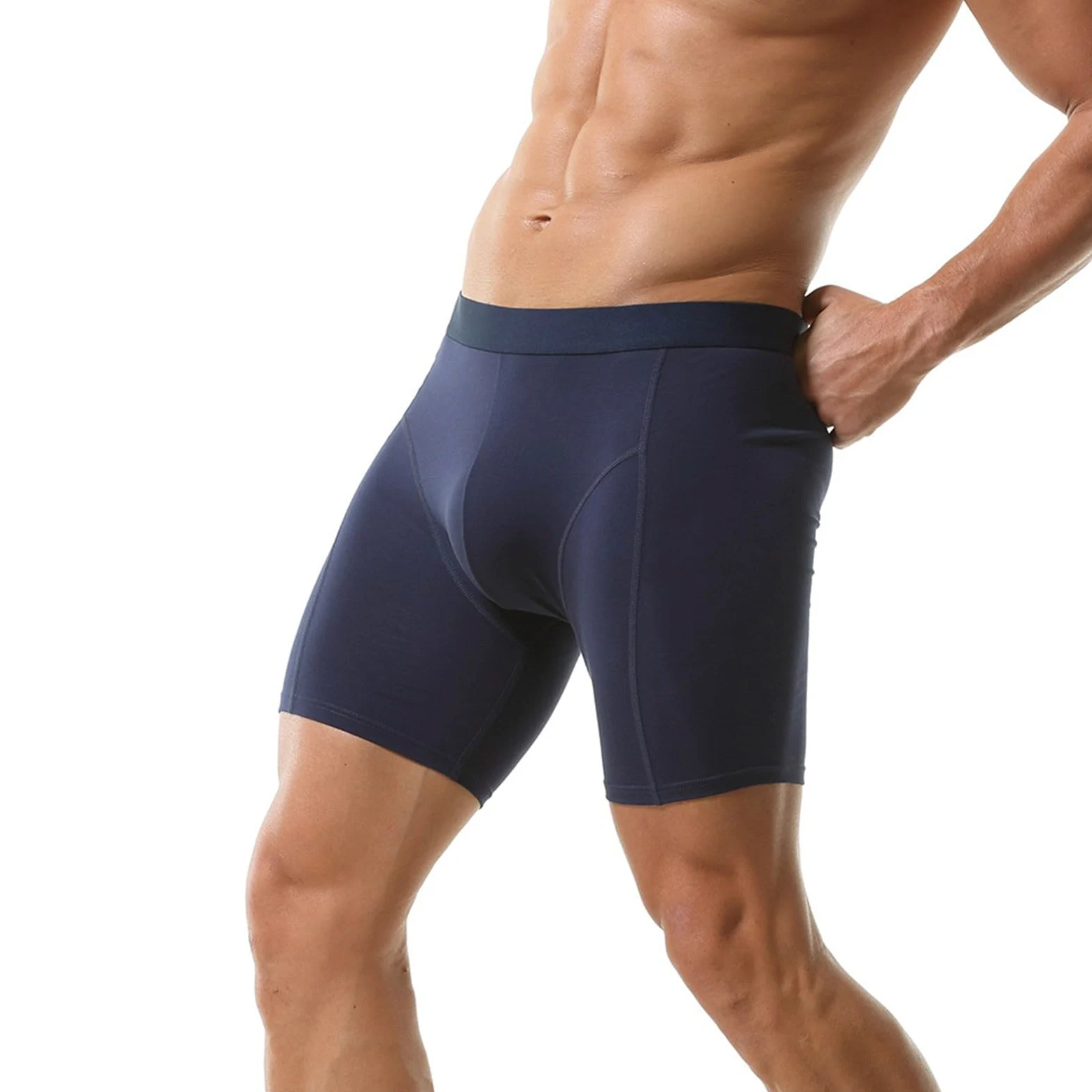 Calzoncillos bóxer de pierna larga de algodón, ropa interior térmica para hombre, calzoncillos ajustados, material respetuoso con la piel, antichasquidos, calzoncillos largos para moldear la figura