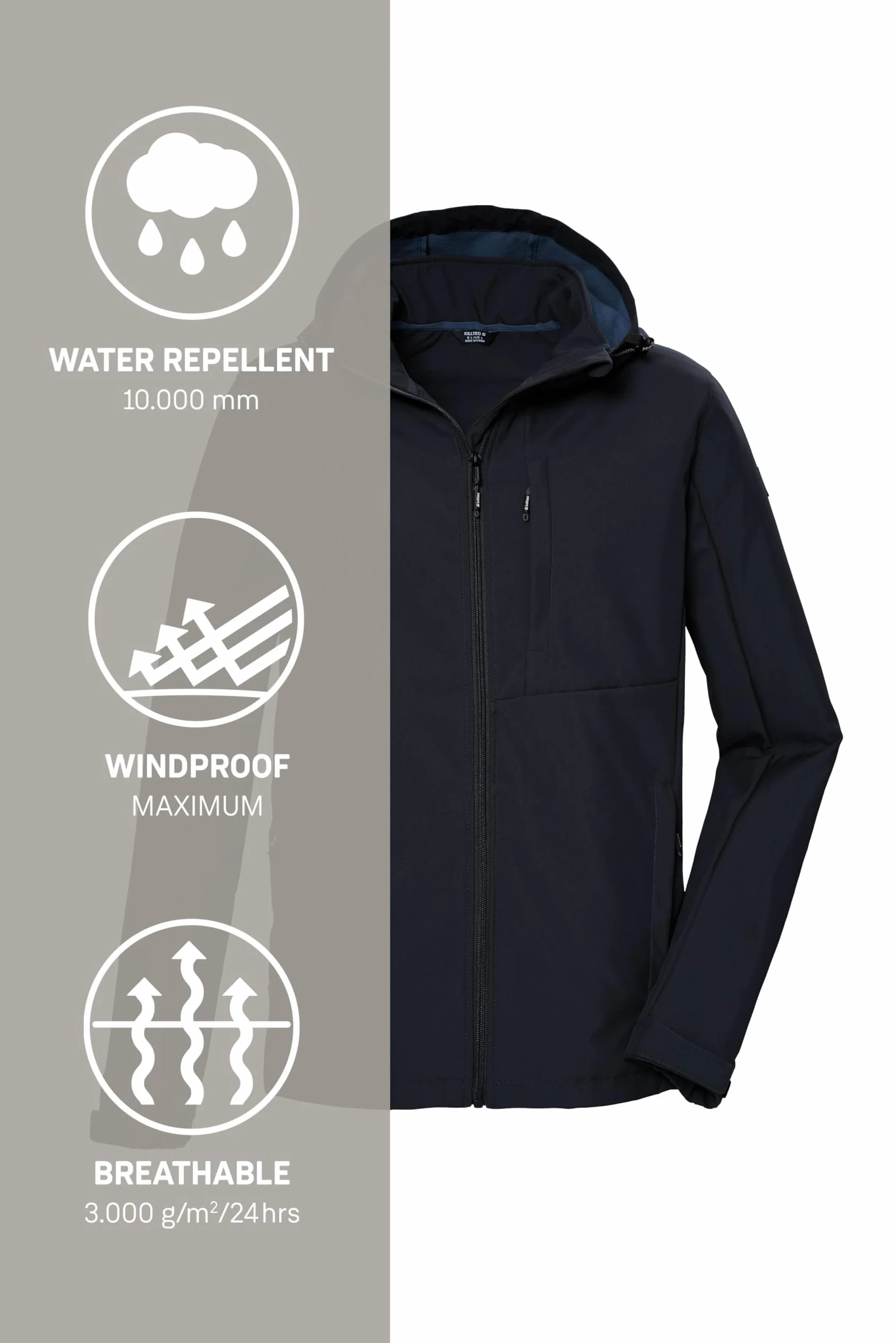Killtec Kos 103 Mn Sftshll Jckt Chaqueta softshell/chaqueta de exterior con capucha Hombre