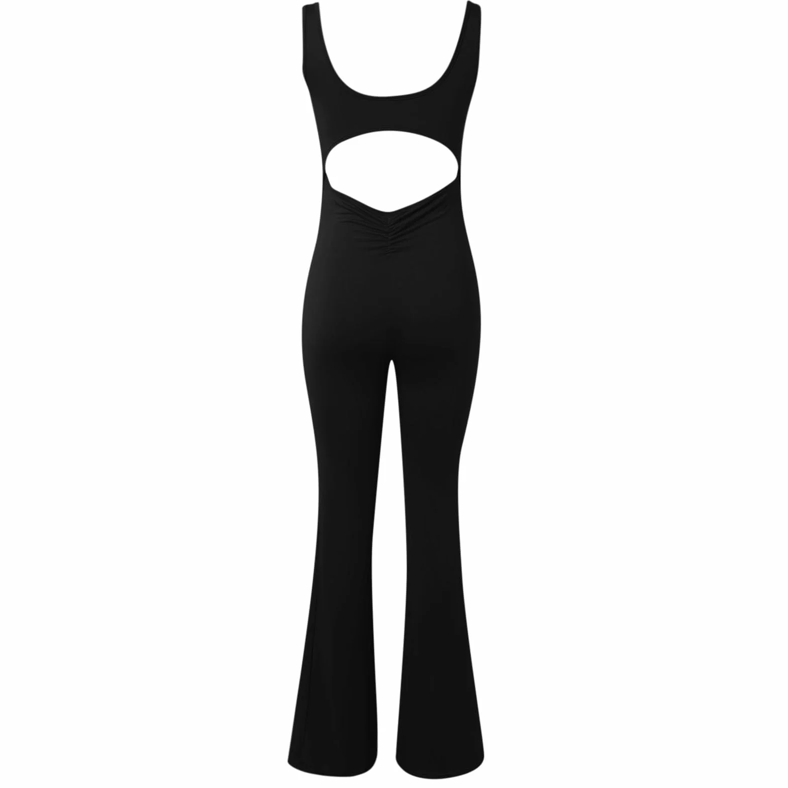 Mono deportivo mujer sin mangas levantamiento caderas vientre acolchado pecho leggings pierna acampanada largos