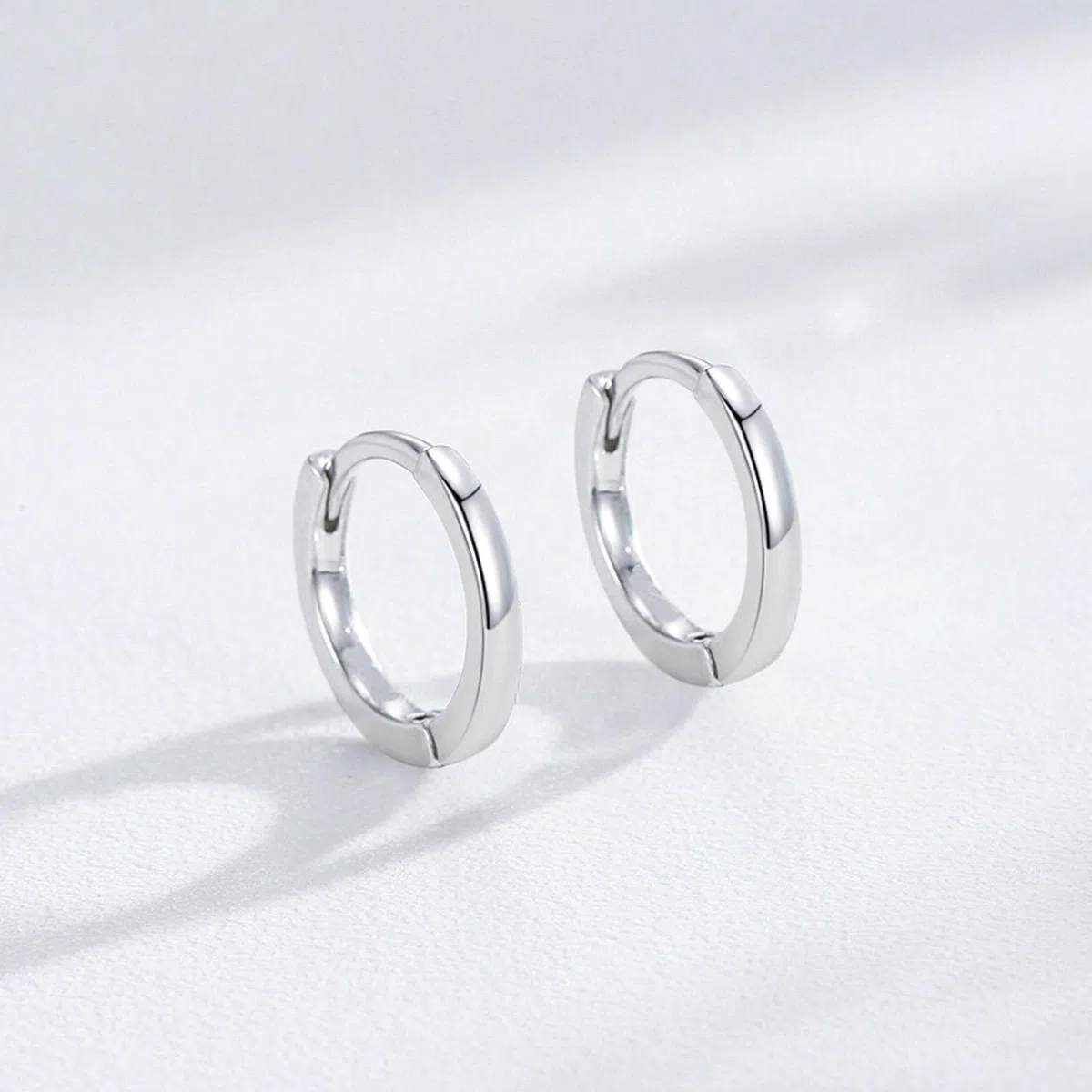 Pendientes de platino para mujer 950, pendientes de aro de 11,2 mm, 13,5 mm, 15,6 mm, pendientes de boda, pendientes de aro sin alergias para mujeres