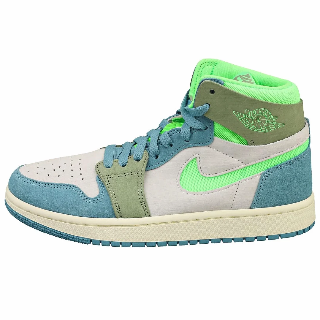 Nike Air Jordan 1 Mid Zoom CMFT 2 Cerulean OilGreen