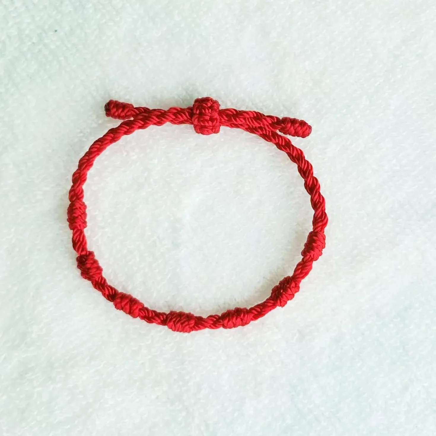 Pulsera de Hilo Rojo 7 Nudos Protección Bebé Recién Nacido hasta 3 Años Amuleto Regalo Bautizo