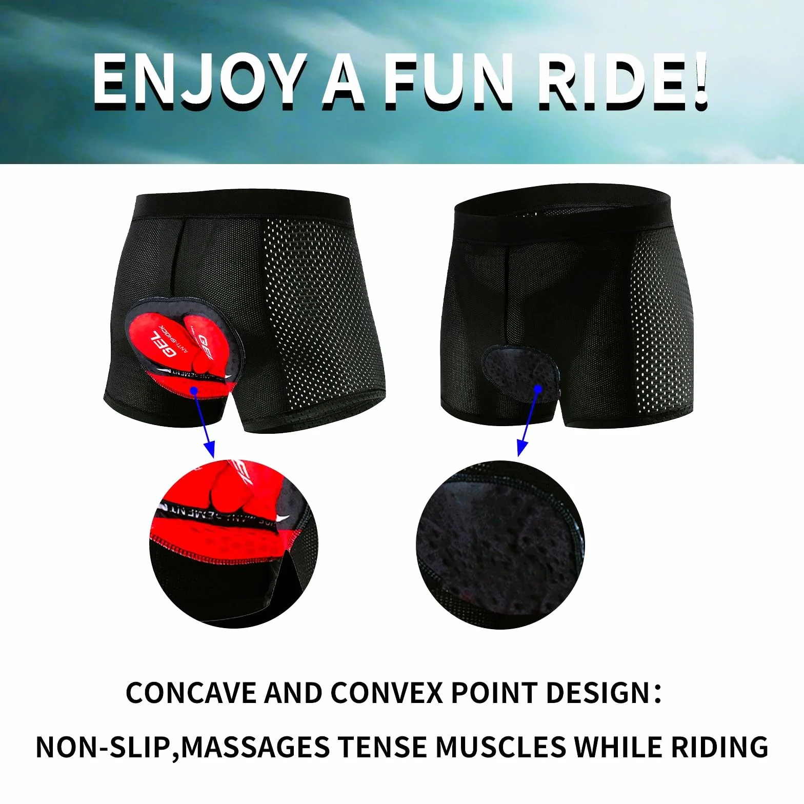 Culotte Ciclismo Hombre, Culote Ciclista Hombre con Acolchado 5D Calzoncillos Ciclismo Transpirables a Prueba de Golpes De Secado Rápido Pantalon Ciclista para Ropa Ciclismo