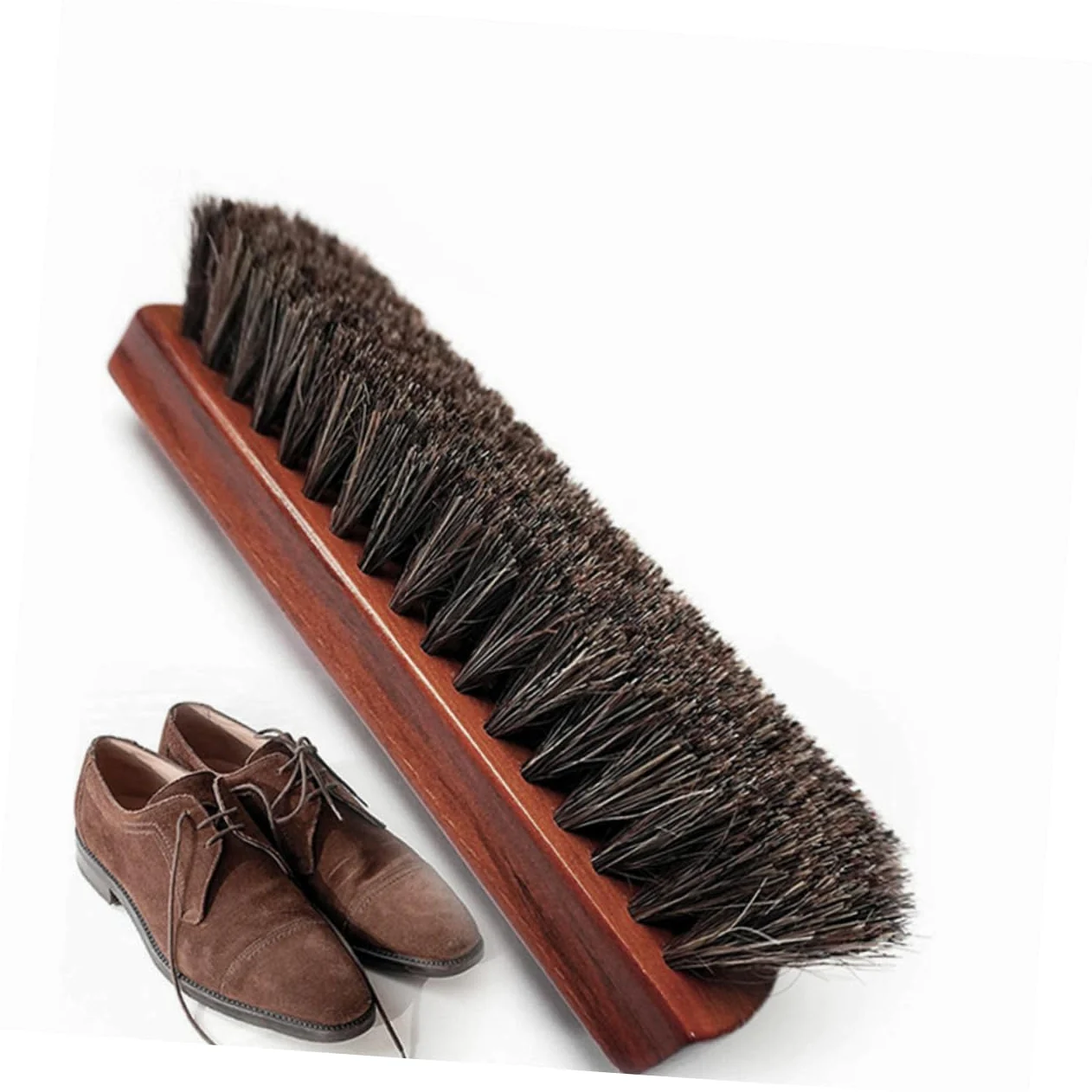 4 Piezas Cepillos de Limpieza de Zapatos de Crin de Caballo Juego para Pulido de Zapatos Limpieza de Asientos de Automóviles y Sofás Cepillo Multifuncional para Brillo y de