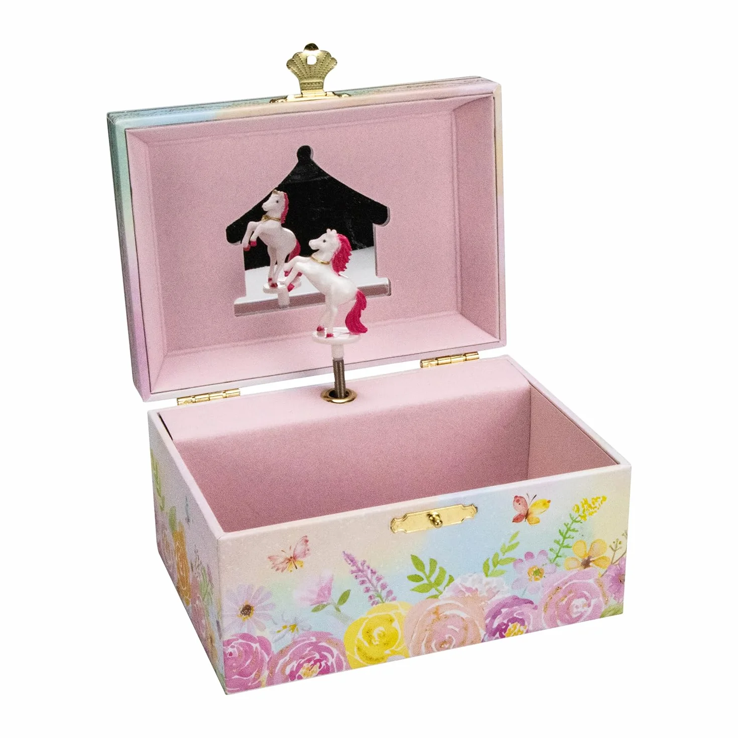 GICO Joyero Unicornio Infantil con Música y Espejo, 15x13x9 cm