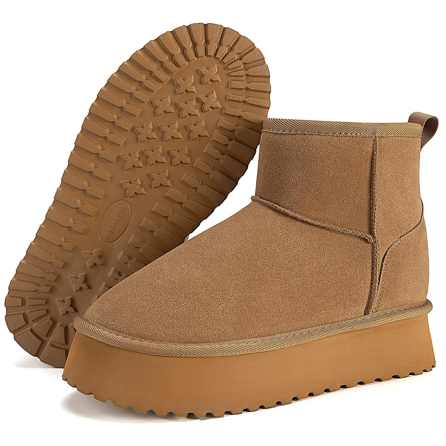 Mishansha Botas de Invierno Mujer | Forrado, Caliente, Antideslizante, Botas de Nieve