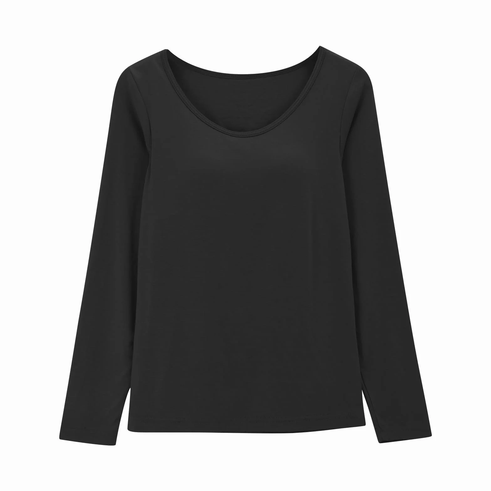 Camiseta con Sujetador Integrado para Mujer, Camisetas Acolchadas de Manga Larga, Blusas activas, Camisas Informales de Pijama Suaves para Entrenamiento Camiseta Mujer Graciosa