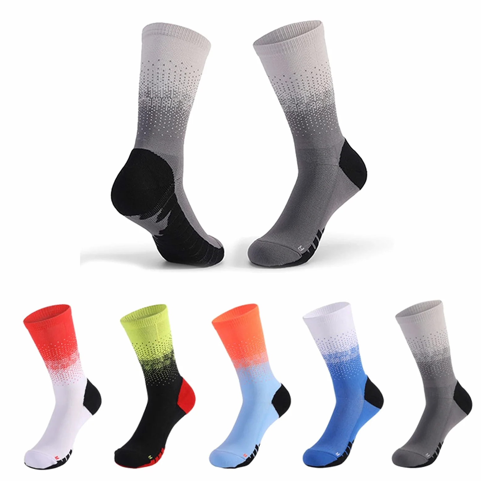 Los Hombres Espesan los Calcetines de Baloncesto de élite Ciclismo de Toalla de algodón Inferior Deportes al Aire Libre Hombres Corriendo Calcetines Senderismo