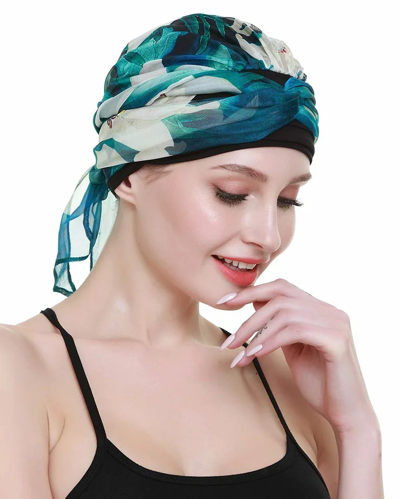 FocusCare Pañuelo de Cabeza Pre-Atado Chemo Sombrero Beanie Turbante para Cáncer