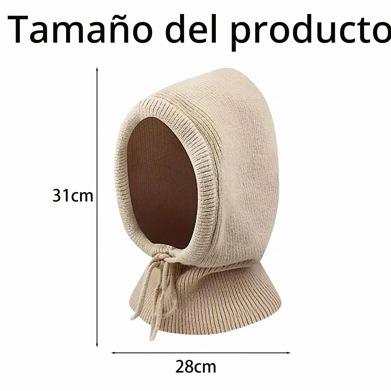 GWAWG Sombreros de invierno,Mujeres Balaclava tejer, Bufanda con capucha caliente con cordón, Sombrero con capucha de punto Hatbalaclava, Sombrero de Balaclava para las mujeres