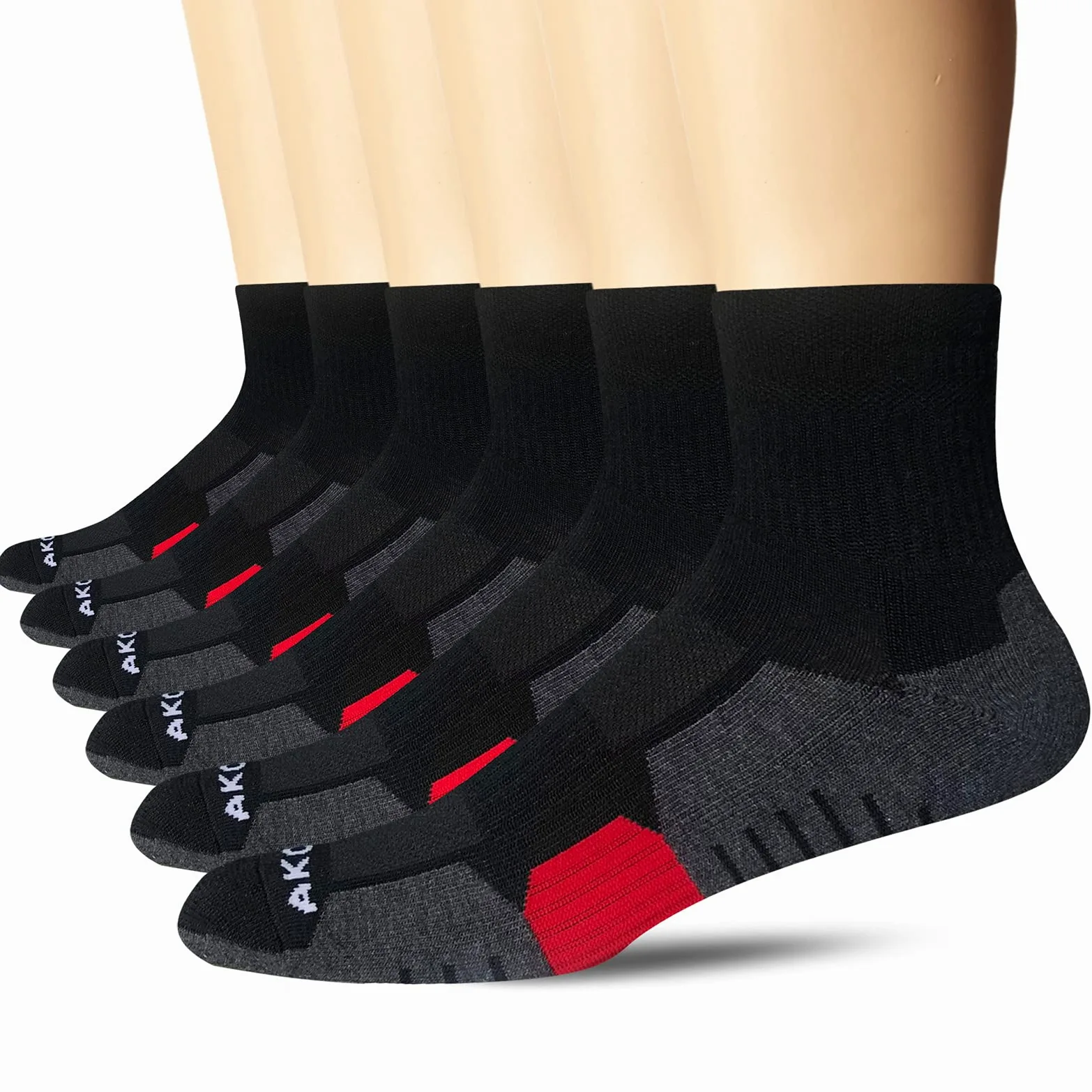 AKOENY Calcetines acolchados para correr para hombre (6 pares)